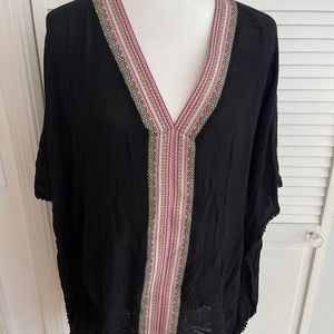 Forever 21 embroidered front poncho